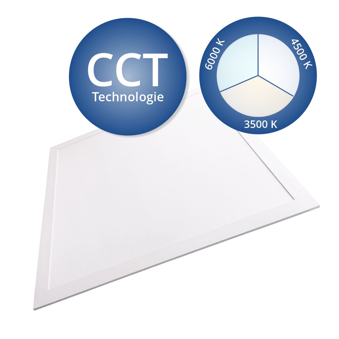 LUXULA 6er Pack LED-Panel mit Farbtemperaturwechsel CCT, 62x62 cm, Back-lit, 36W