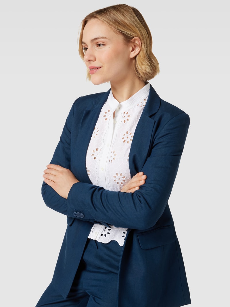 Blazer mit Reverskragen in marineblau