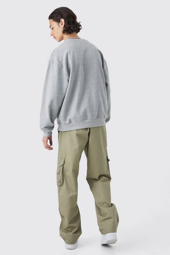 Lockere Colorblock Cargo-Hose mit Logo