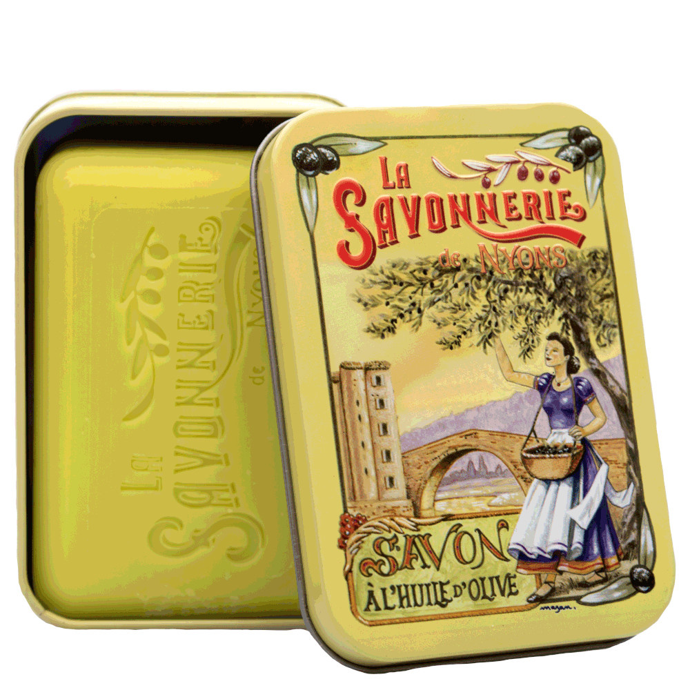 La savonnerie de nyons Savon 200g Verveine et Boîte Métal Pont Savon