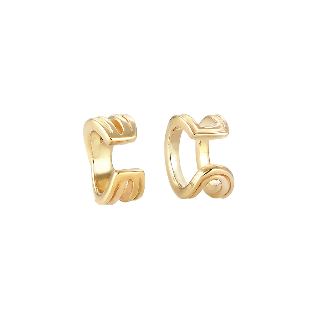 Elli Elli Boucles d'Oreilles Earcuff Ensemble Femme - (925/1000) Argent Boucles d'oreilles