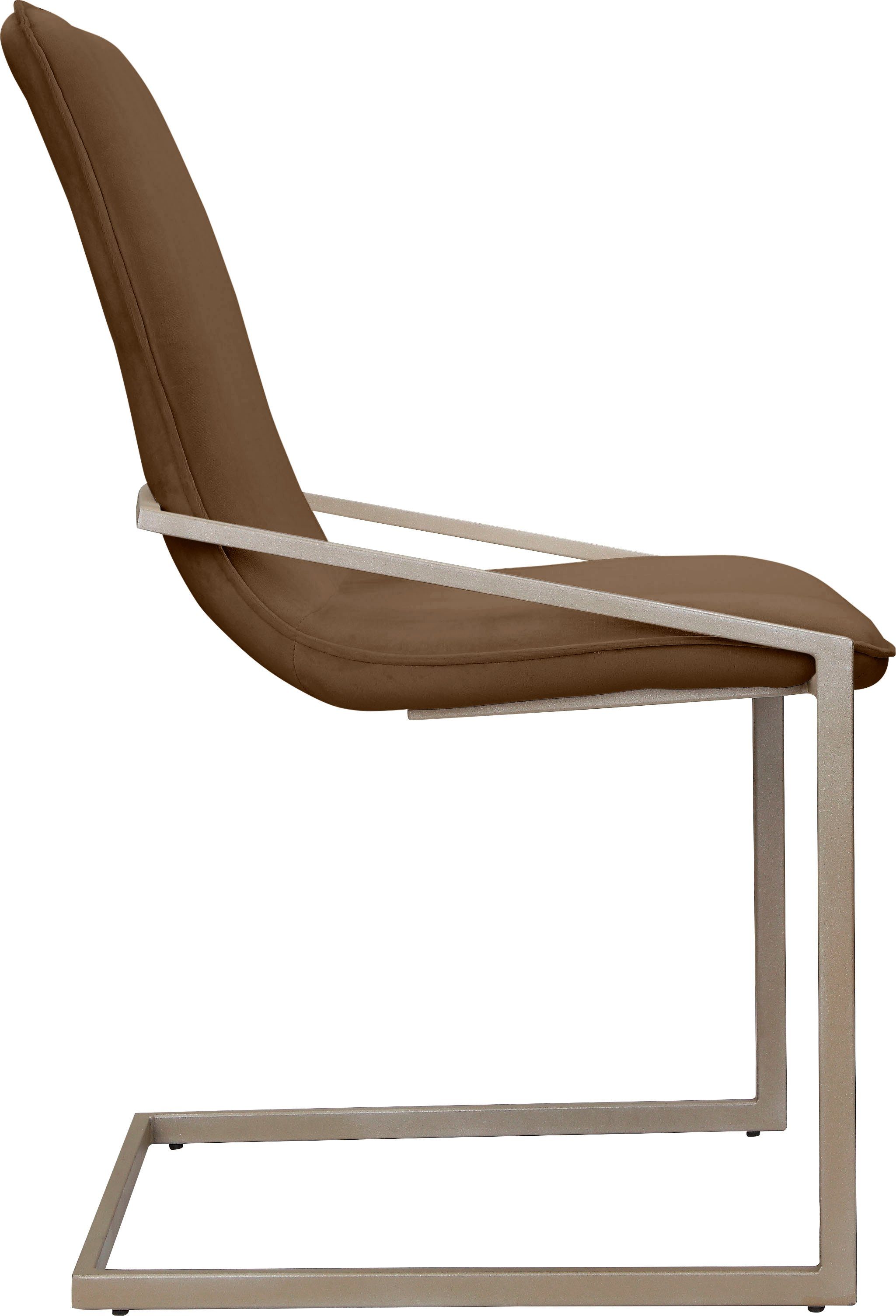 INOSIGN Freischwinger Vigga (Set, 2 St), mit weichen Samtvelours Bezug, in unterschiedlichen Farbvarianten