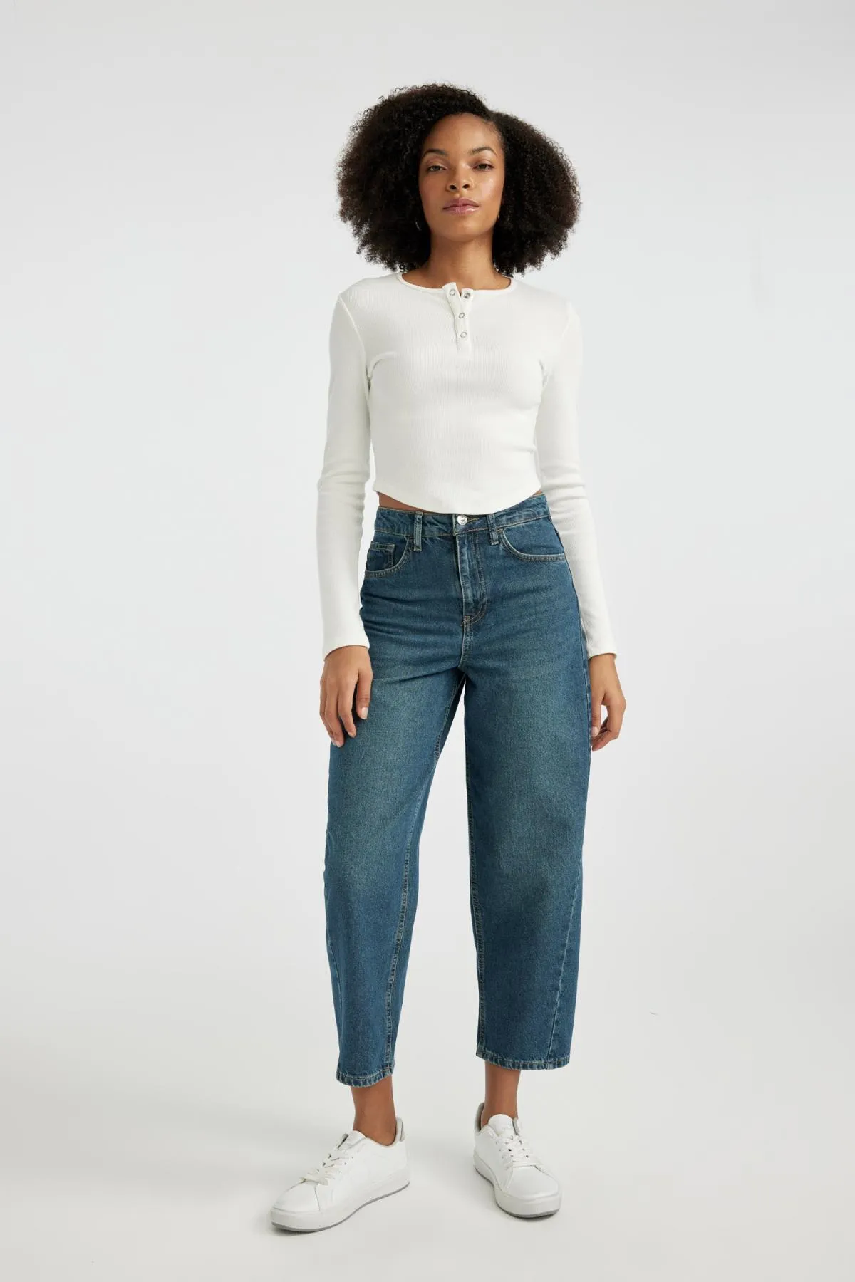 DeFacto  Knöchellange Karotten-Jeans mit hoher Taille