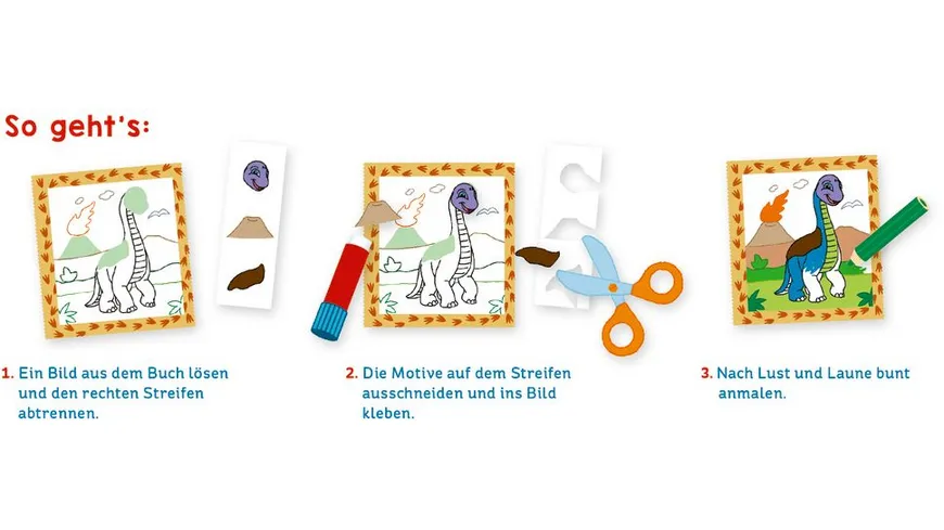 Die Spiegelburg Verlag - Mini Künstler - Mein erstes Dino-Bastelbuch