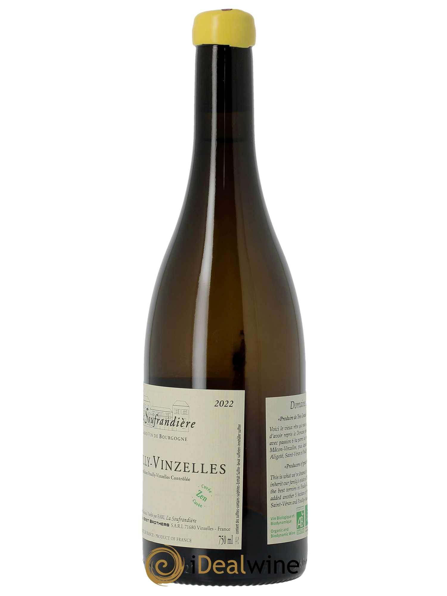 Pouilly-Vinzelles Cuvée Zen Bret Brothers  2022 - Lot de 1 Bouteille