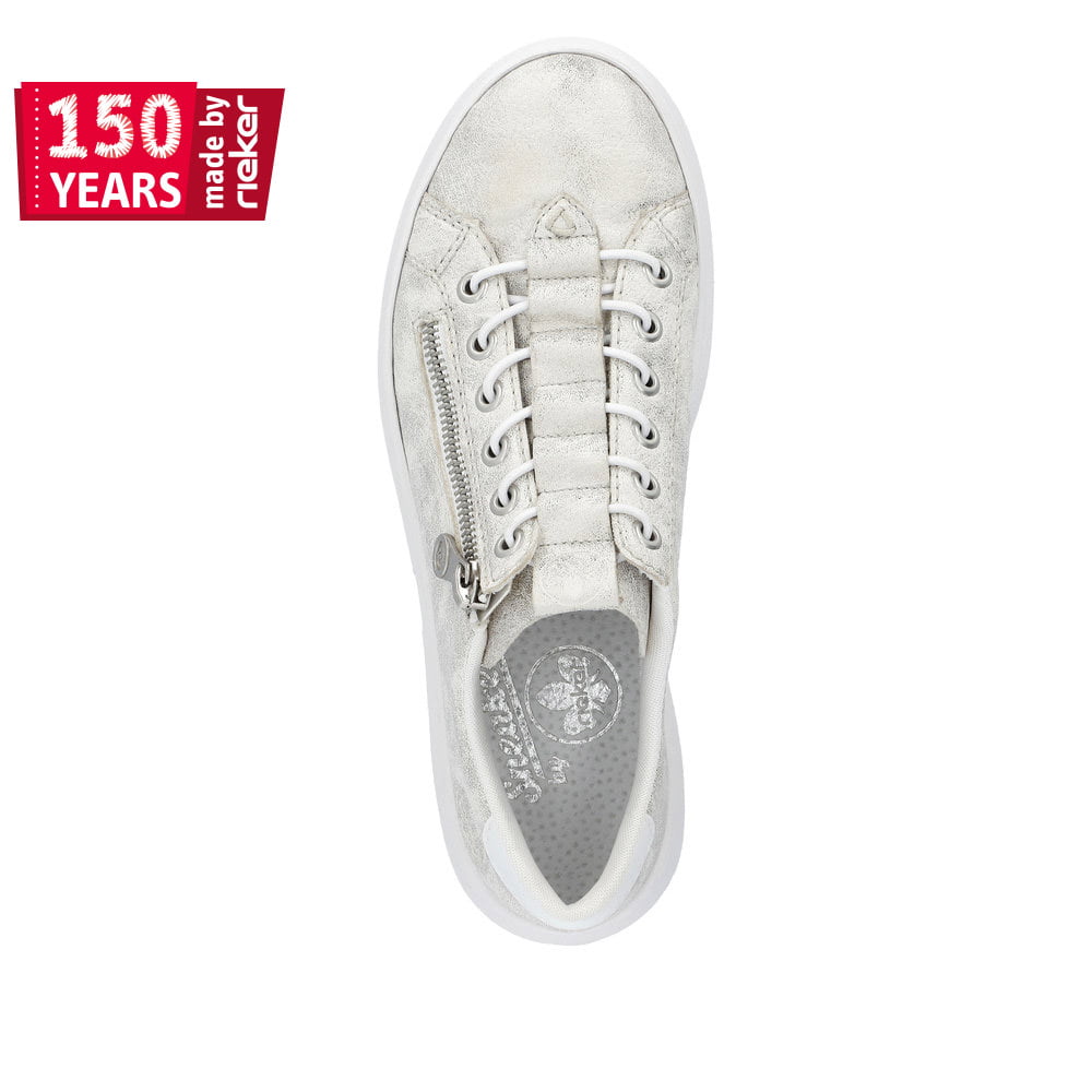 Rieker Damen Sneaker Low grauweiss