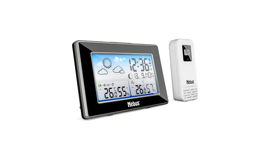 Mebus Funk Wetterstation schwarz