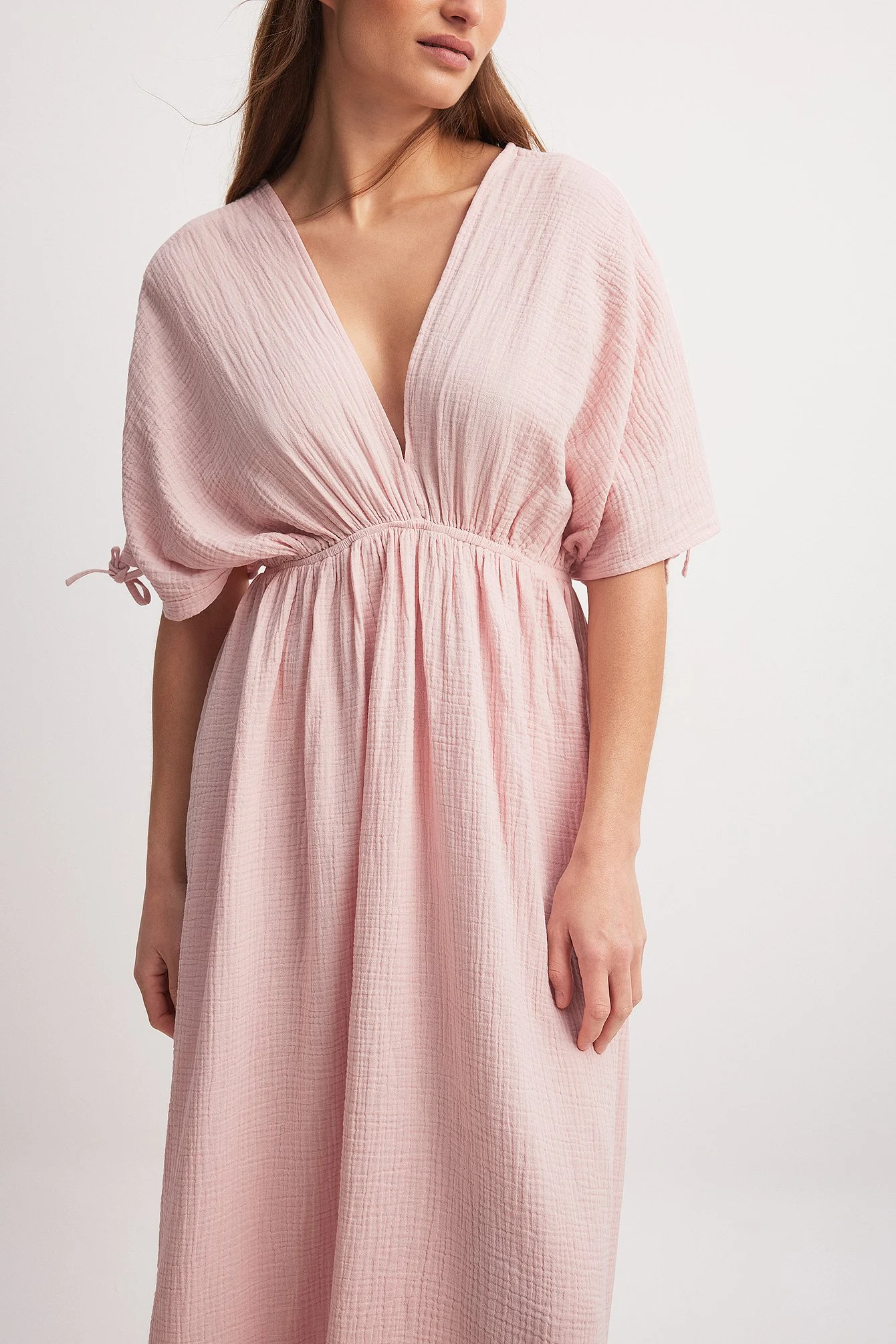 V-neck Front and Back Maxi Dress
