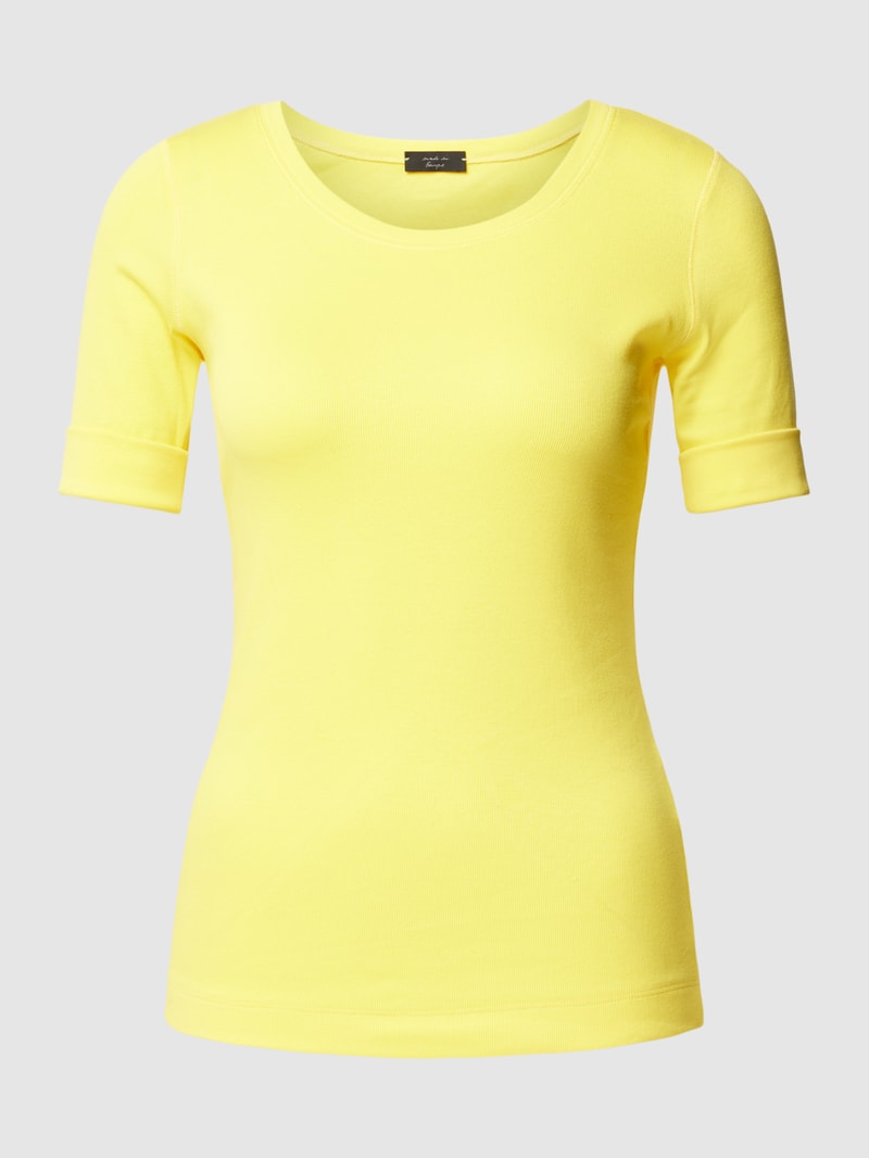 T-Shirt mit Rundhalsausschnitt in gelb