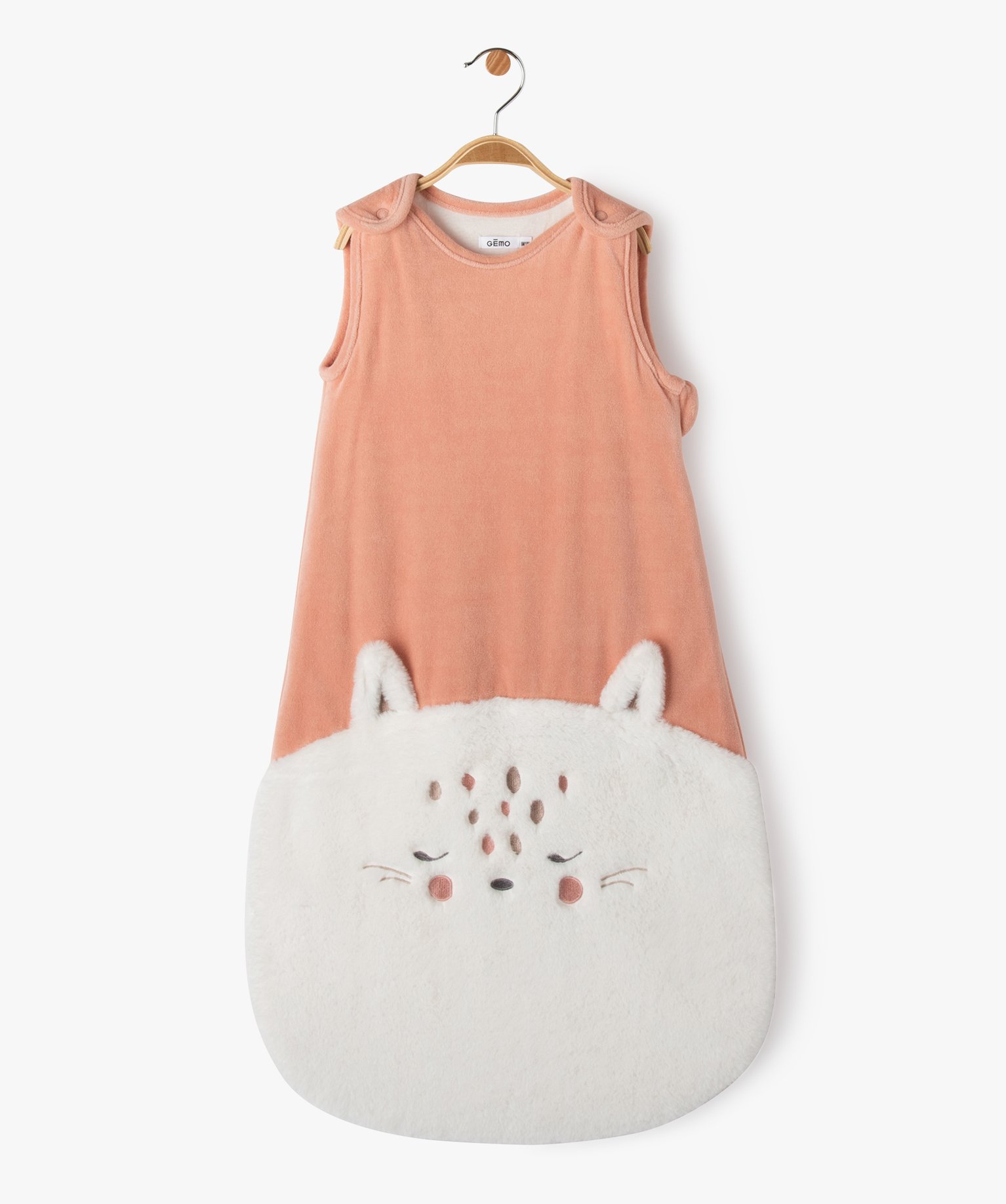 Gigoteuse hiver en velours avec motif chat TOG 3,5 rose | GEMO