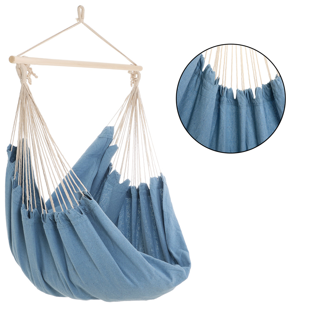 Casaria Detex Hängesessel 185 x 155 x 130cm blau
