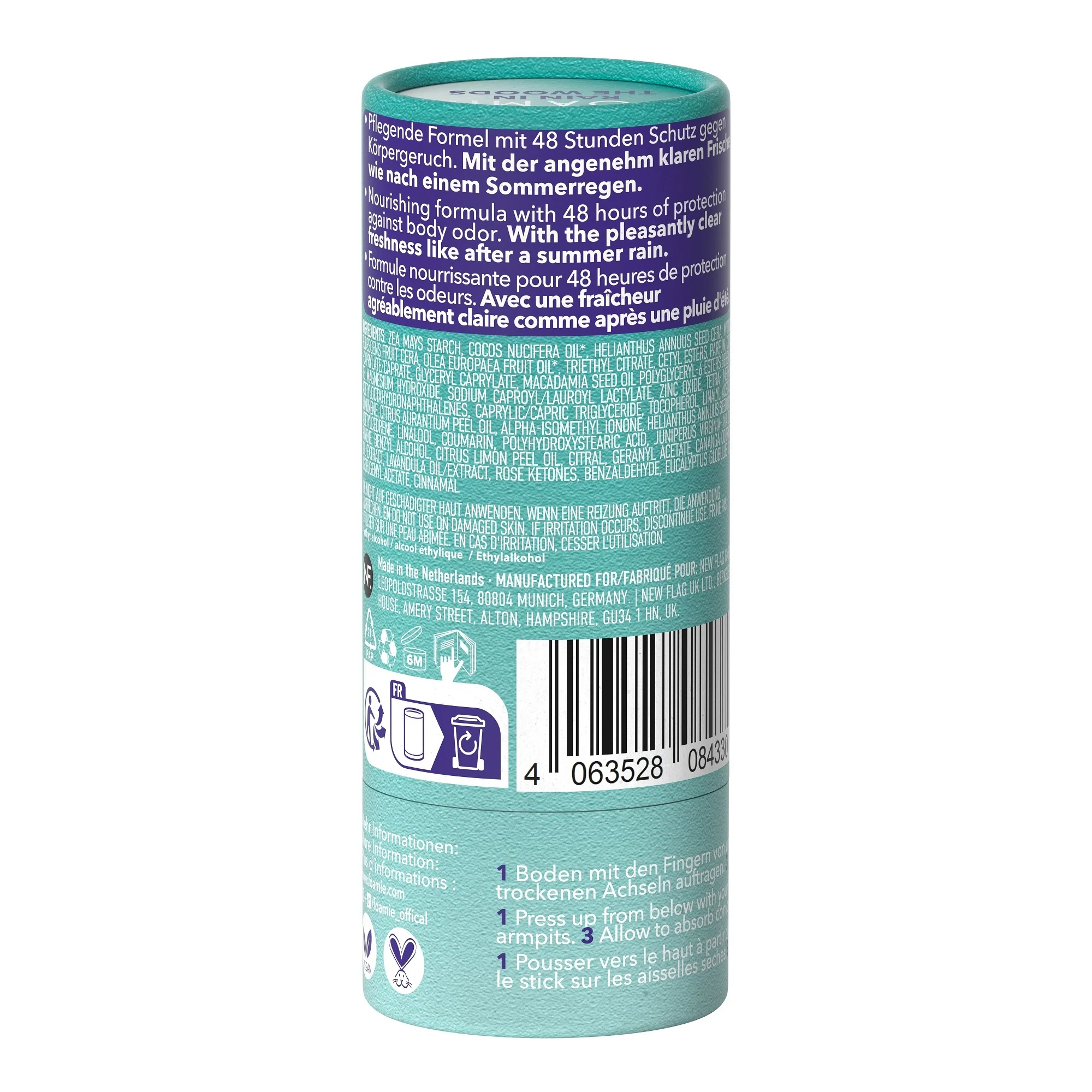 Trdni deodorant za telo Rain the Woods - kremni deodorant