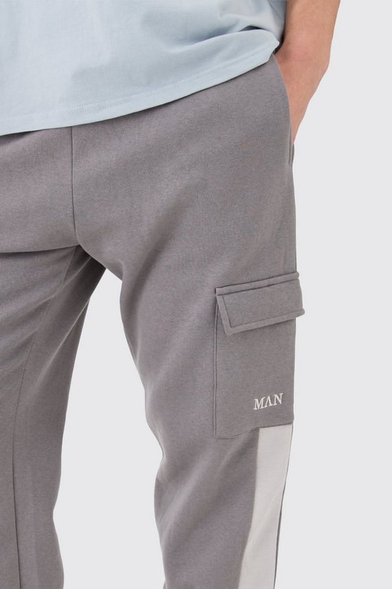 Man Jogginghose mit Cargo-Taschen