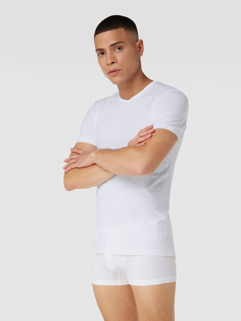 T-Shirt mit Stretch-Anteil Modell 'Das Drunterhemd' in weiß