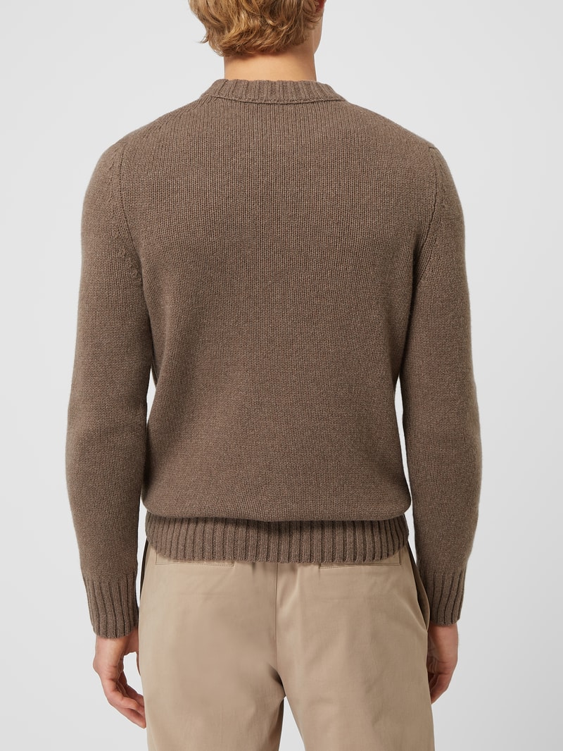 Regular Fit Pullover aus Kaschmirmischung in taupe