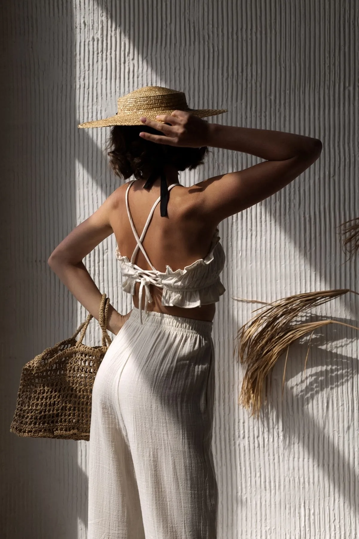BOHEMAİ  Harvey Natural Muslin Crop Set