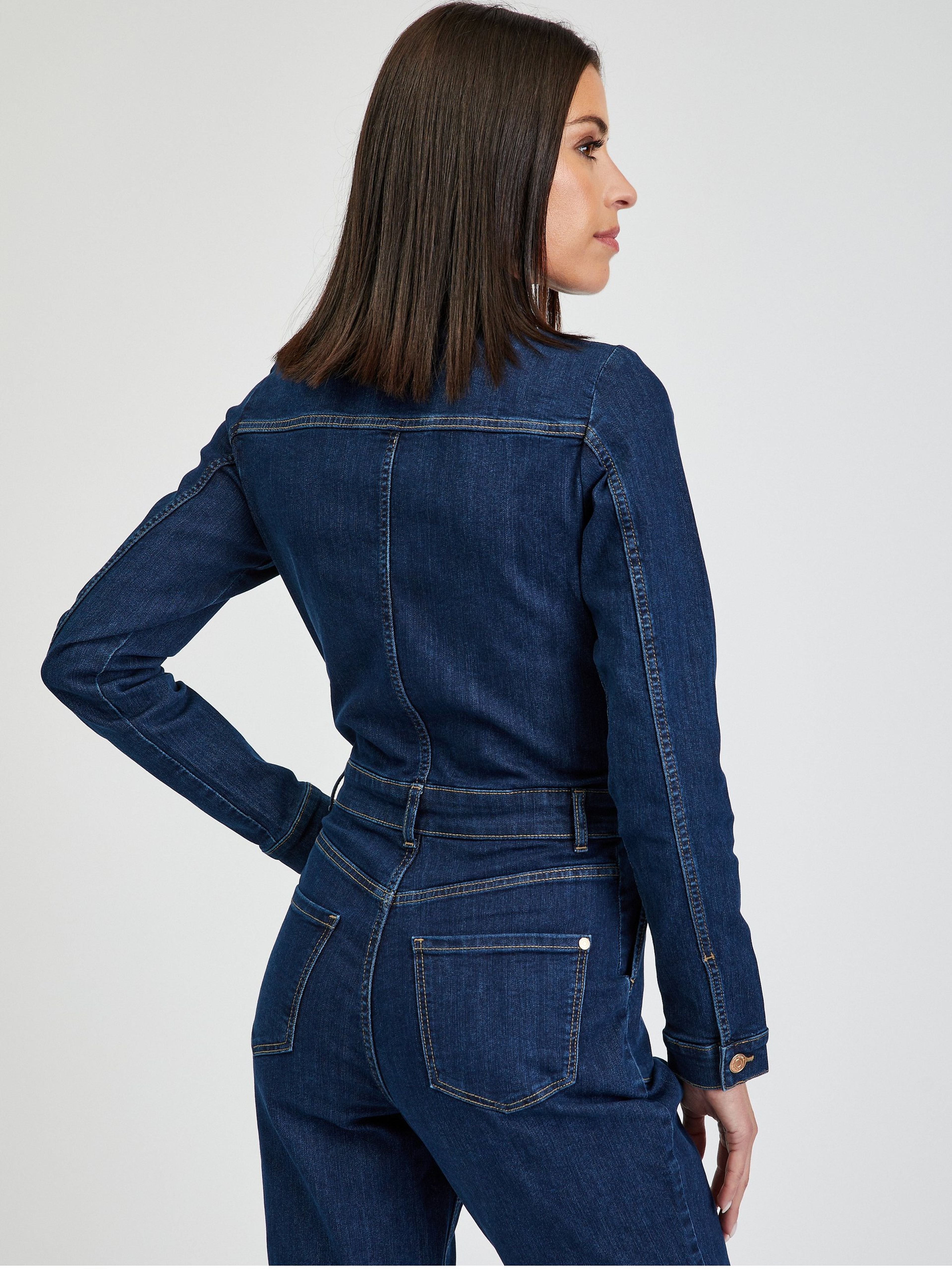 Dunkelblauer Damen-Jeans-Overall ORSAY