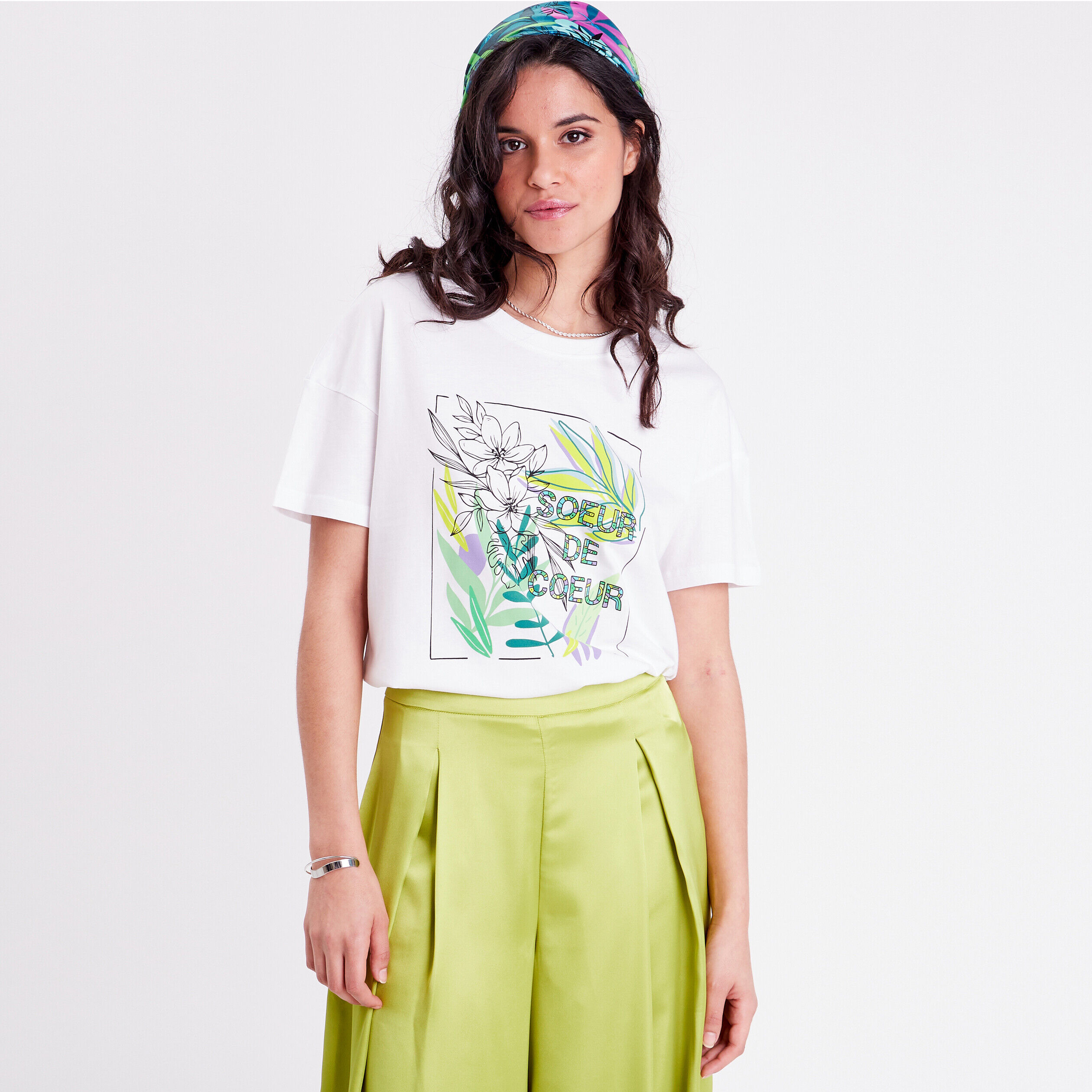 T-shirt manches courtes blanc femme | Cache Cache