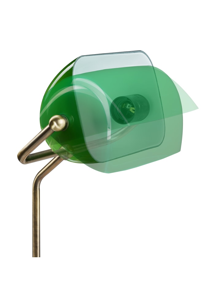 relaxdays Bankerlampe in Grün/ Braun - (B)26 x (H)42 x (T)25 cm günstig kaufen onesize
