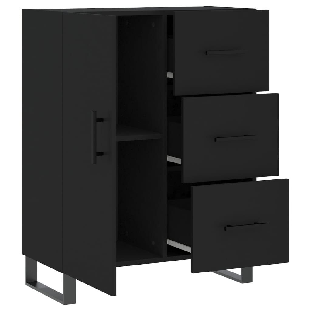 vidaXL Sideboard Sideboard Schwarz 69,5x34x90 cm Holzwerkstoff (1 St)