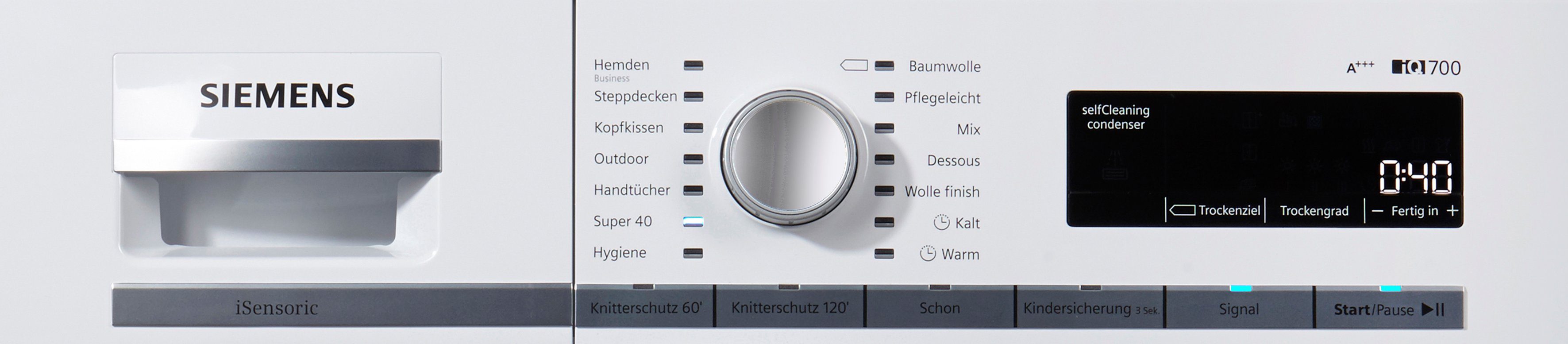 SIEMENS Wärmepumpentrockner iQ700 WT47W5W0, 8 kg