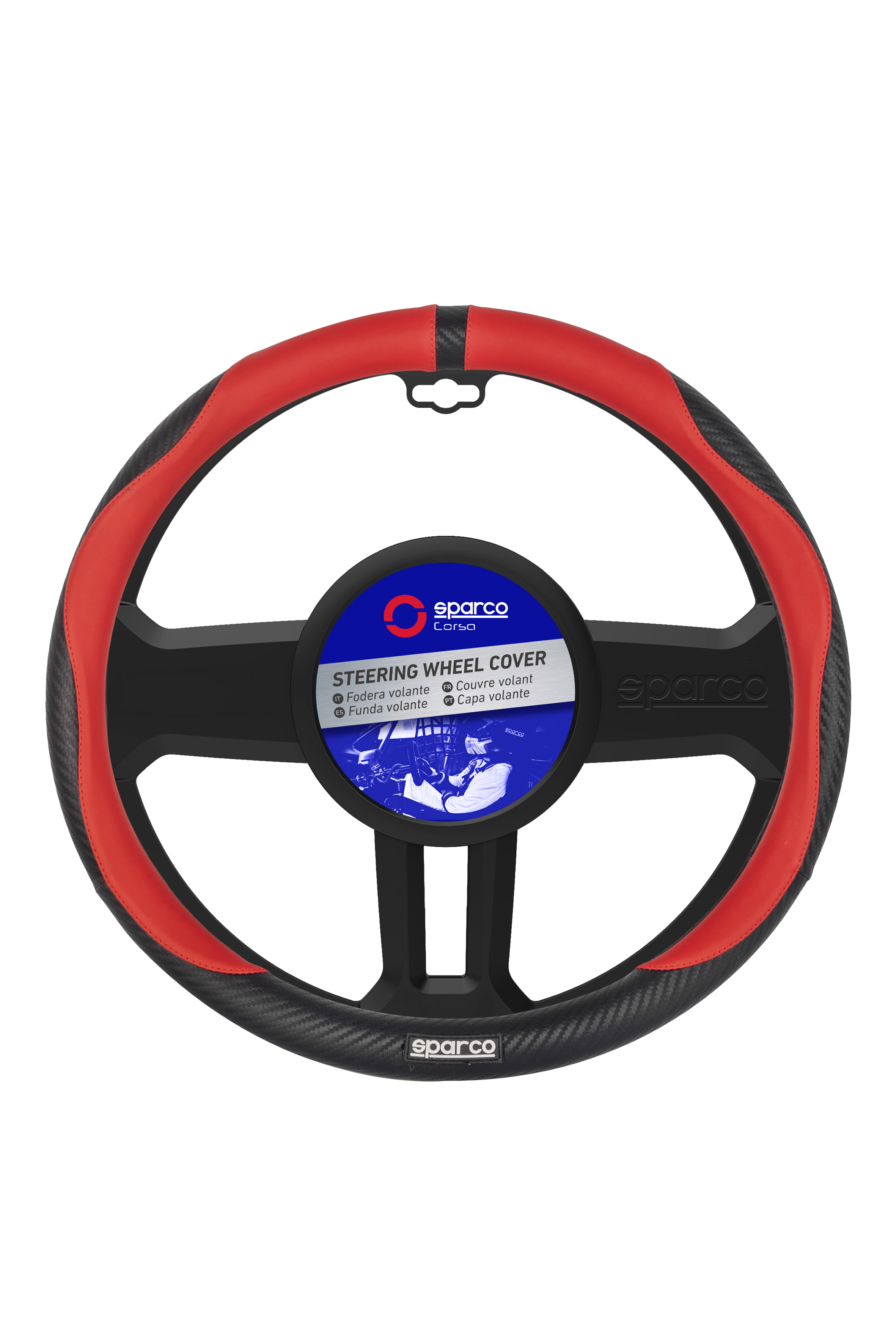 Lenkradhülle S128 von Sparco, rot, 1 Stück - ATU