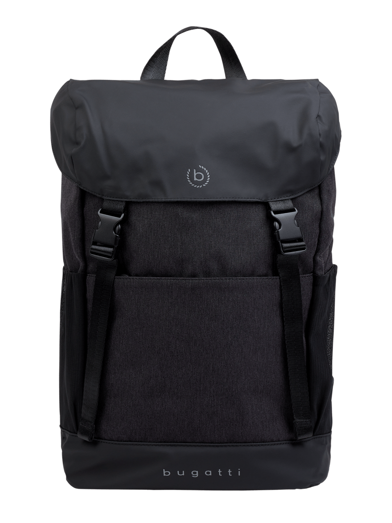 Rucksack mit Klickverschluss in schwarz