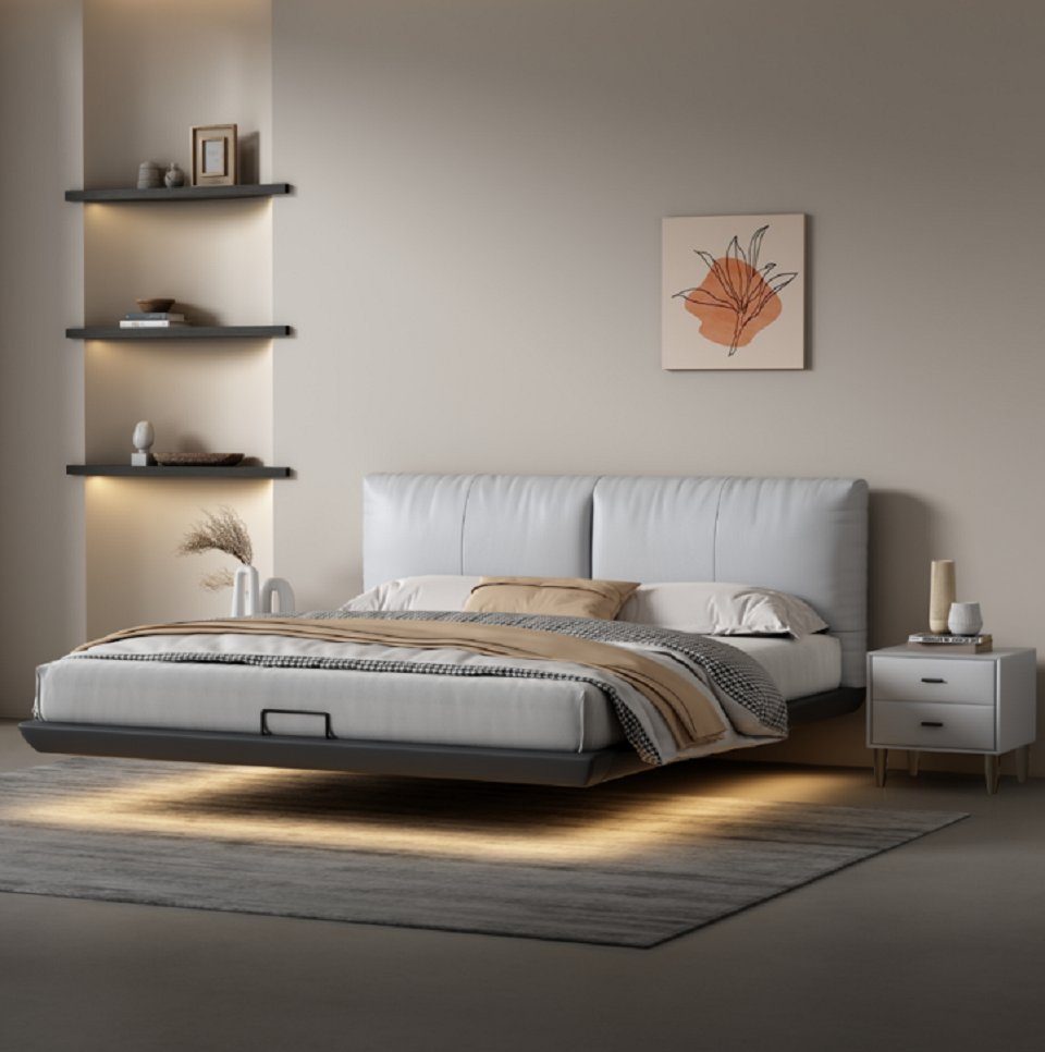 JVmoebel Bett Weißes Schlafzimmer Designer Bett Luxus Doppelbetten Neu (1-tlg., Nur Bett), Made in Europa