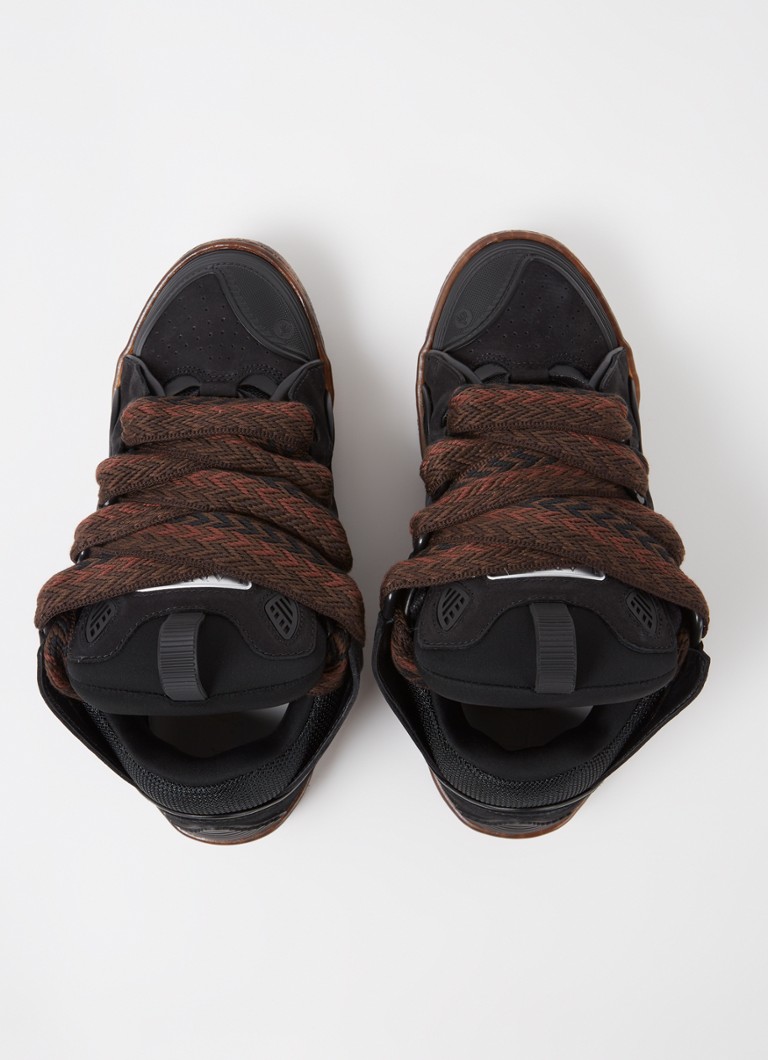 Buty sportowe Lanvin Curb ze skóry cielęcej z detalami z siateczki.