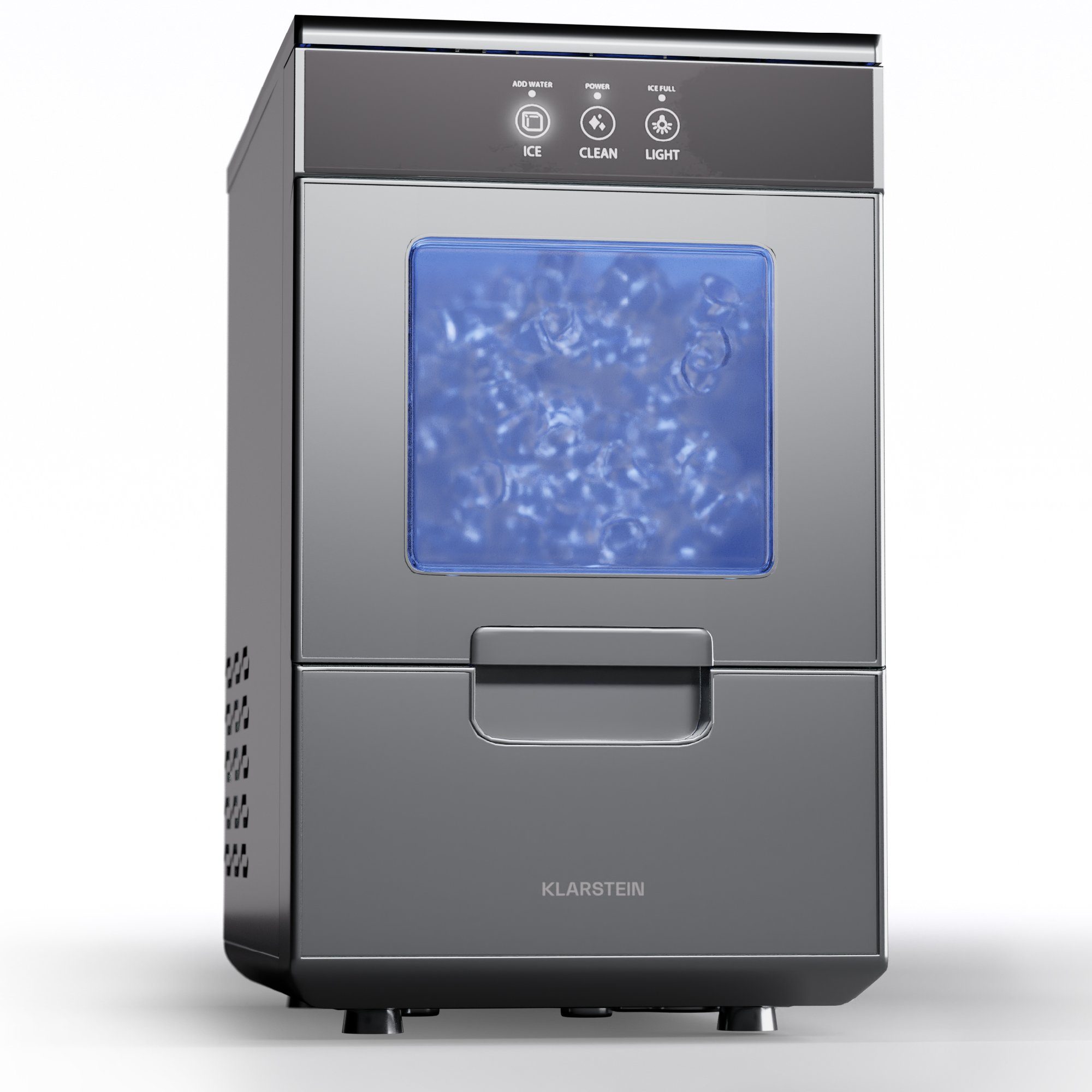 Klarstein Eiswürfelmaschine Ice Galet, Elektrischer Eiswürfelbereiter Eismachinen Wassertank 2,2 L