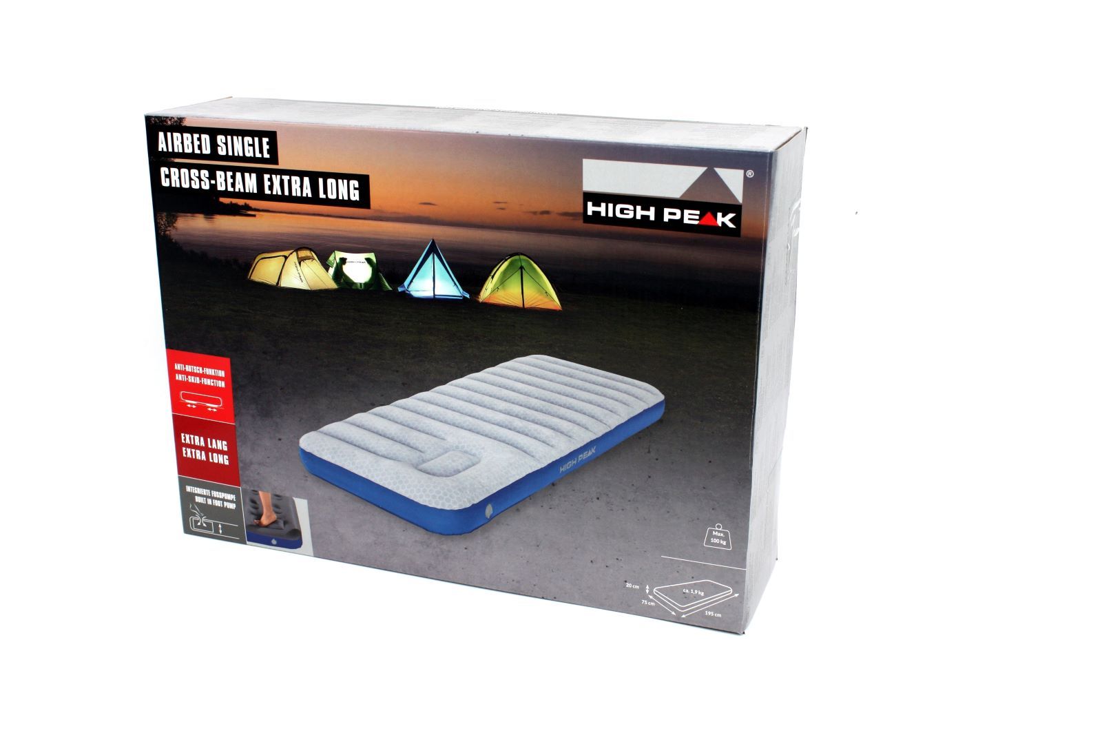 High Peak Air bed Cross Beam Single Extra Long