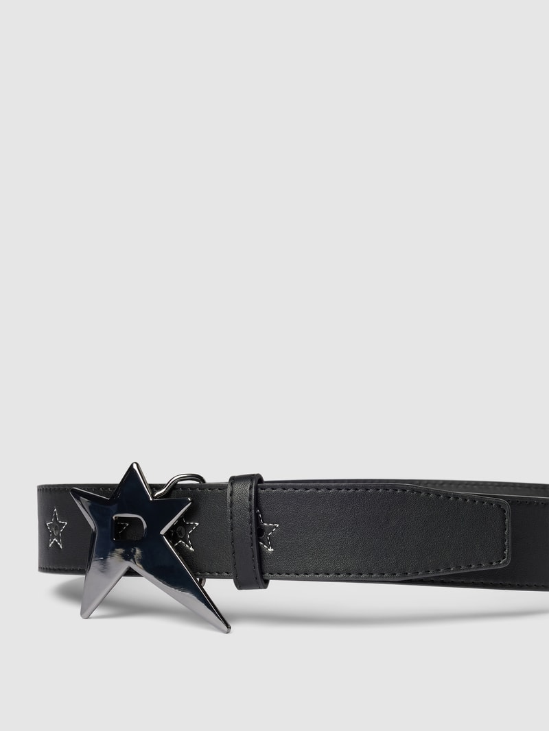 Gürtel mit Pinschließe in schwarz