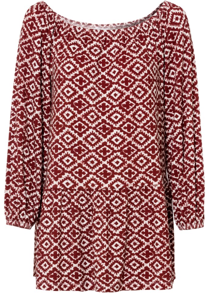 Longshirt mit weitem Ausschnitt