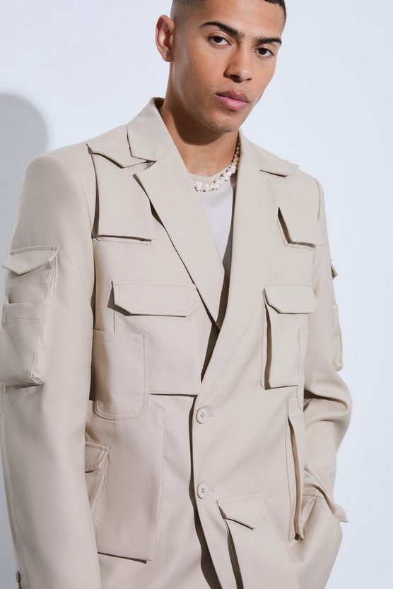 Oversize Blazer mit extremen Taschen