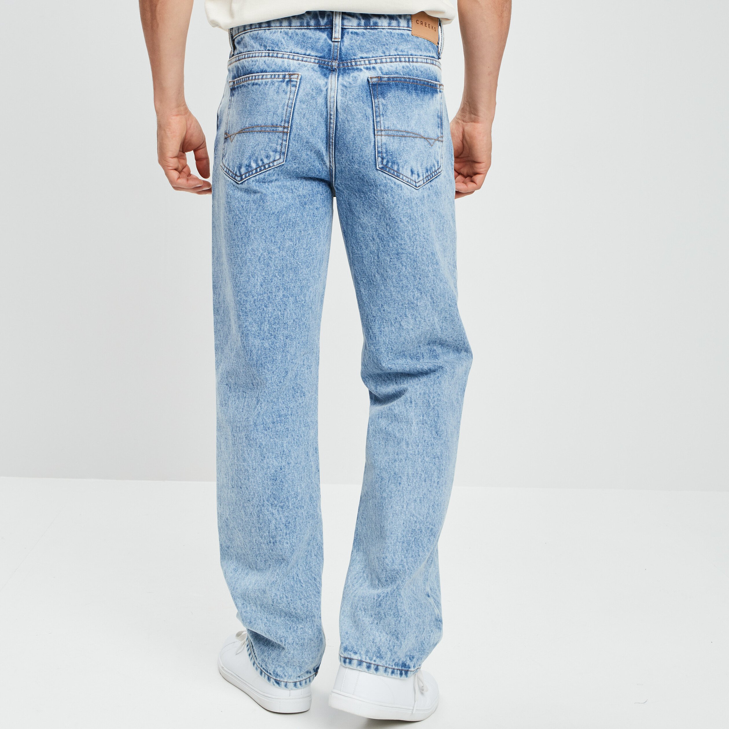 Jeans regular denim bleach homme | La Halle
