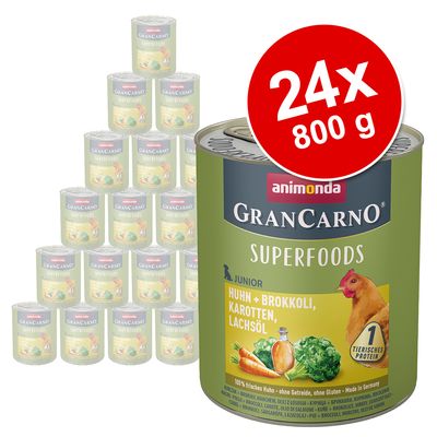 Sparpaket Animonda GranCarno Junior Superfoods 24 x 800 g