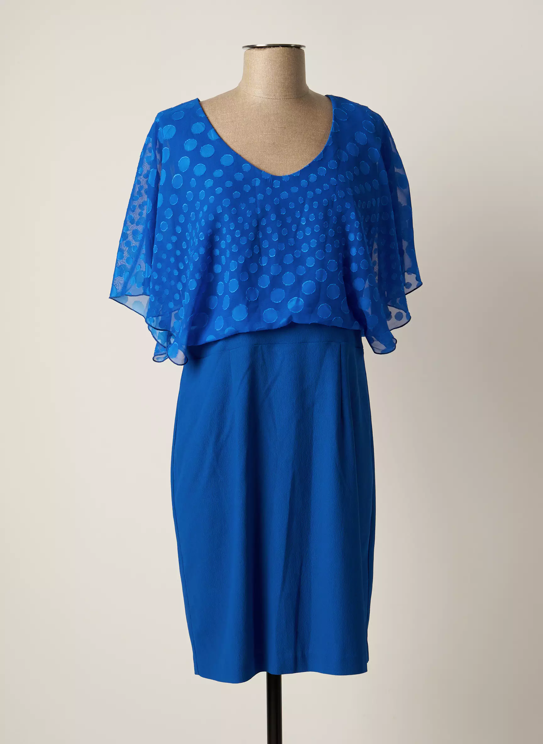 Pause Cafe Robes Mi Longues Femme couleur bleu