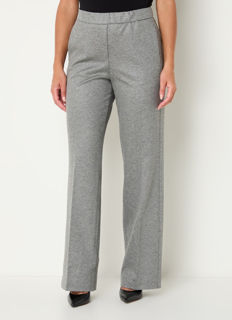 Gardeur High waist straight fit trousers with lurex