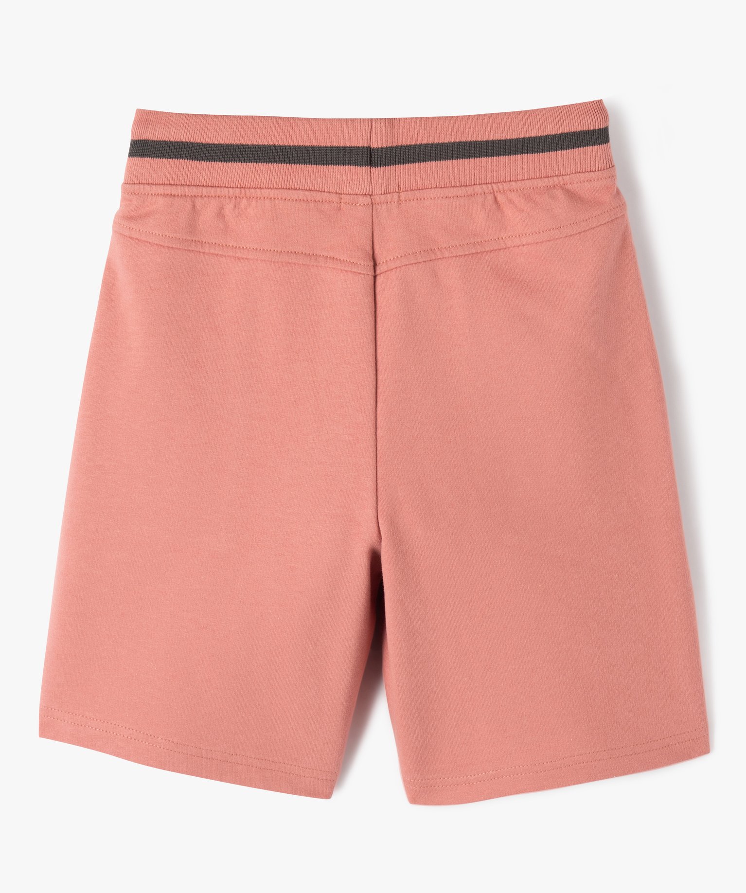 Bermuda en maille avec ceinture bicolore Garçon rose | GEMO