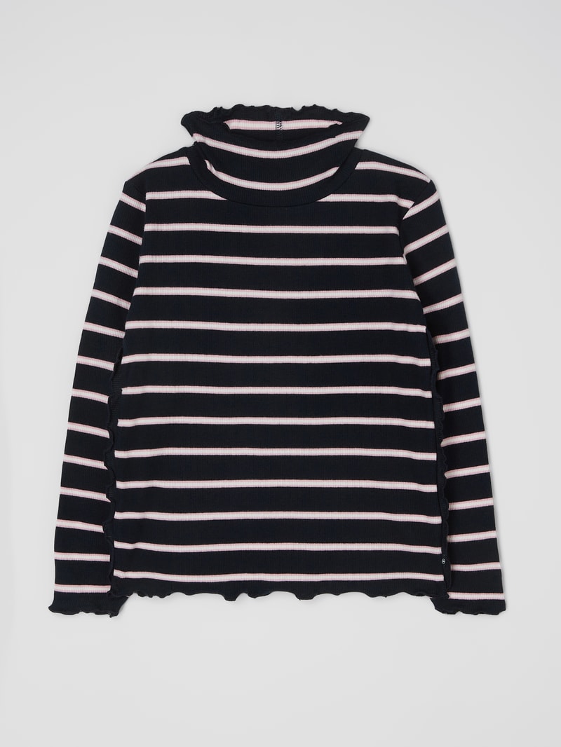 Longsleeve mit Stretch-Anteil in marineblau