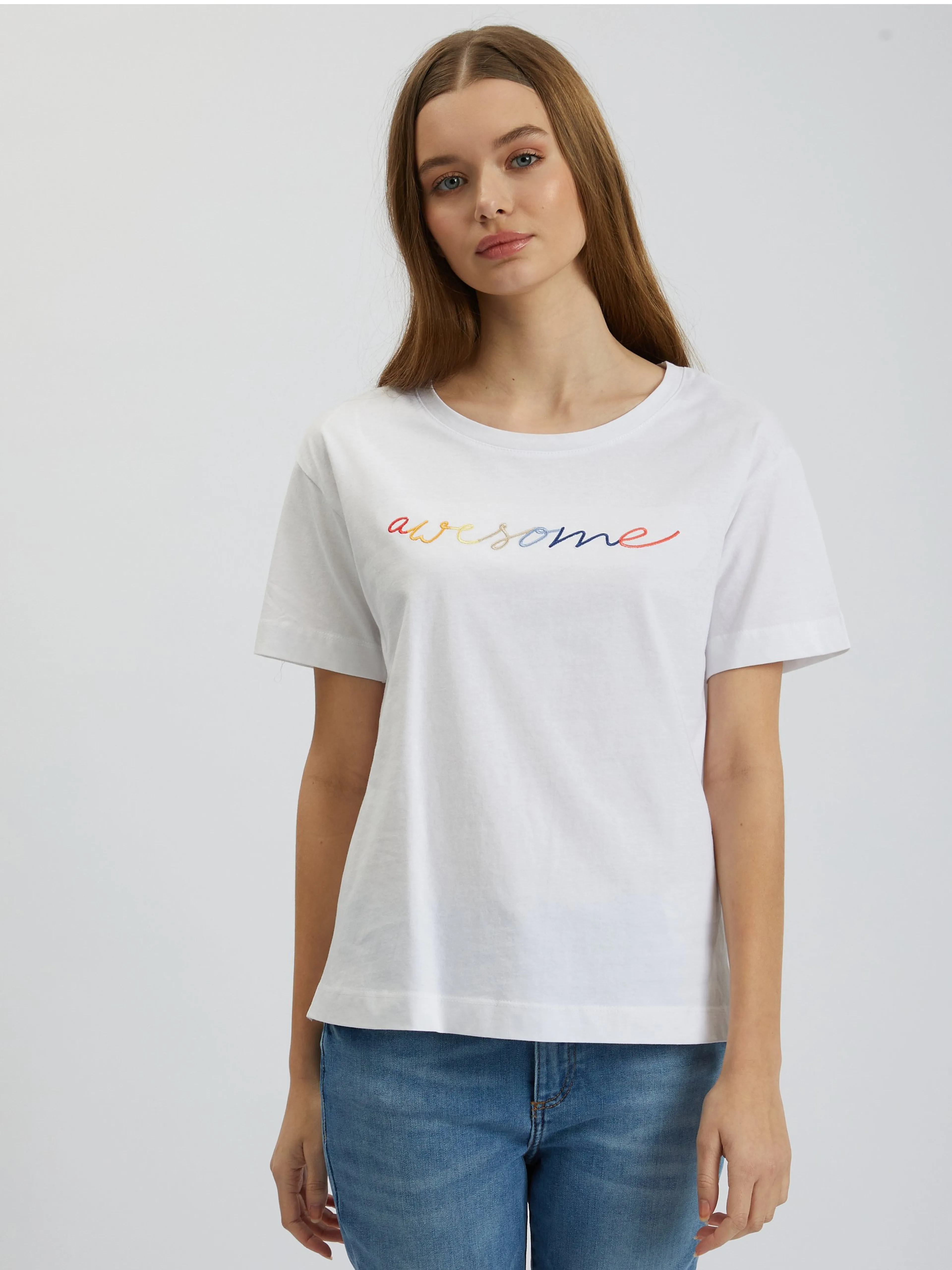 Weißes Damen-T-Shirt ORSAY