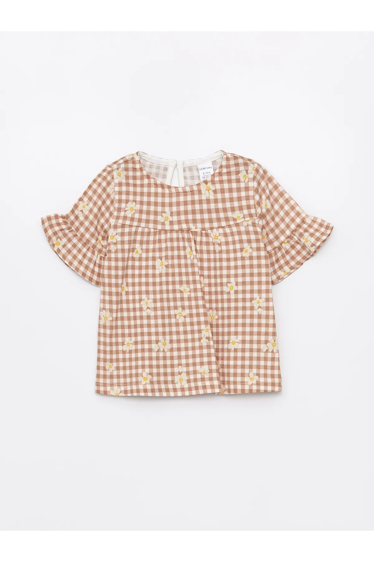 LC Waikiki  2er-Set mit Bluse und Leggings für Babys mit Rundhalsausschnitt und Blumenmuster