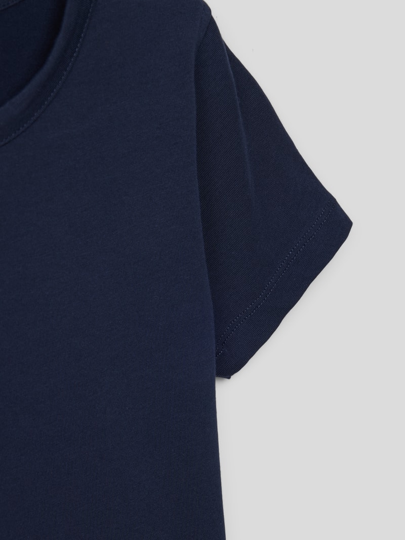 T-Shirt mit Stretch-Anteil in marineblau