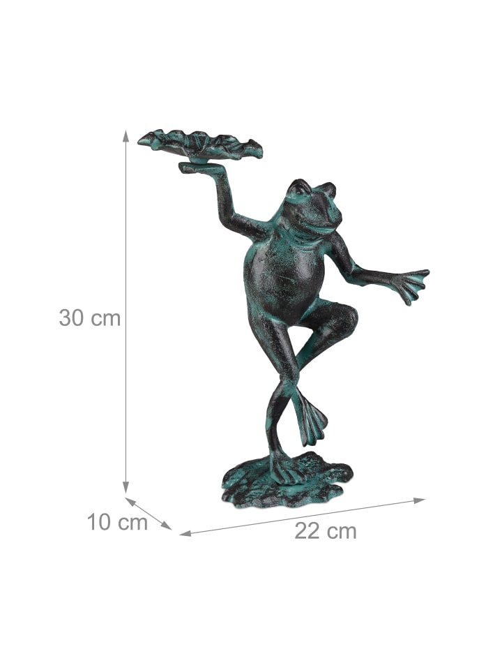 relaxdays Gartenfigur Frosch in Grün günstig kaufen onesize
