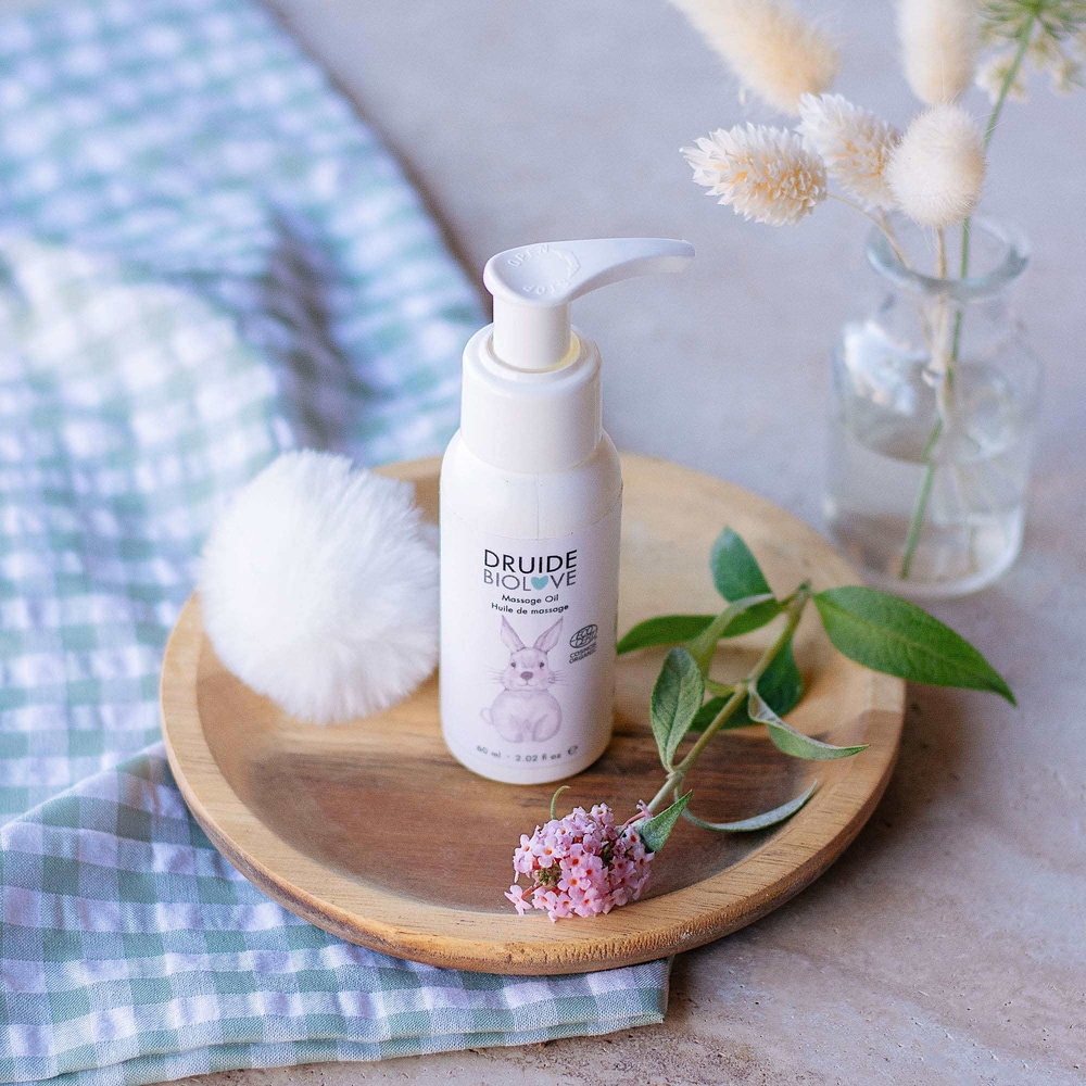 druide Huile de massage Huile de massage apaisante 100% naturelle pour bébés, enfants | Druide BioLove