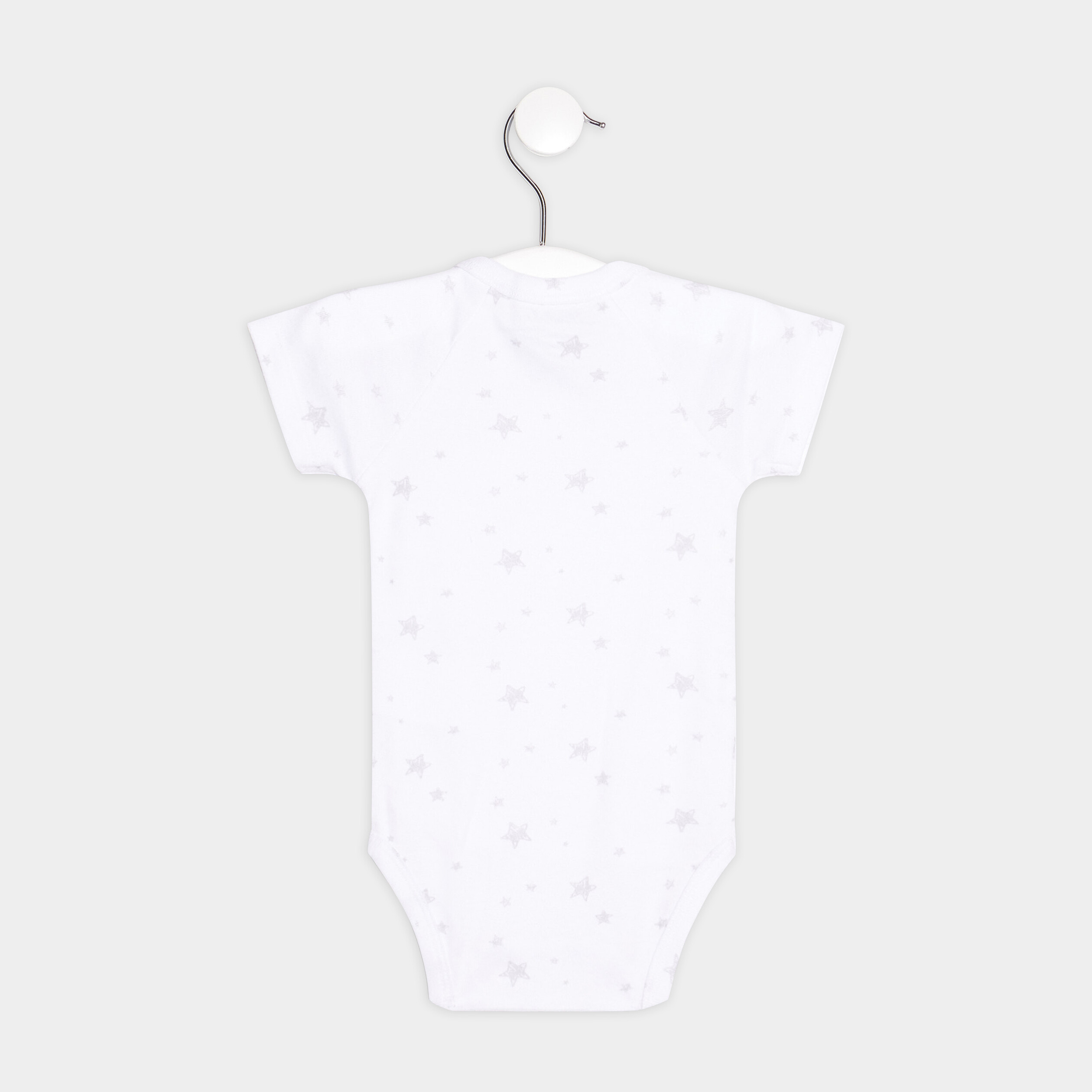 Lot 3 bodies coton manches courtes blanc mixte | La Halle