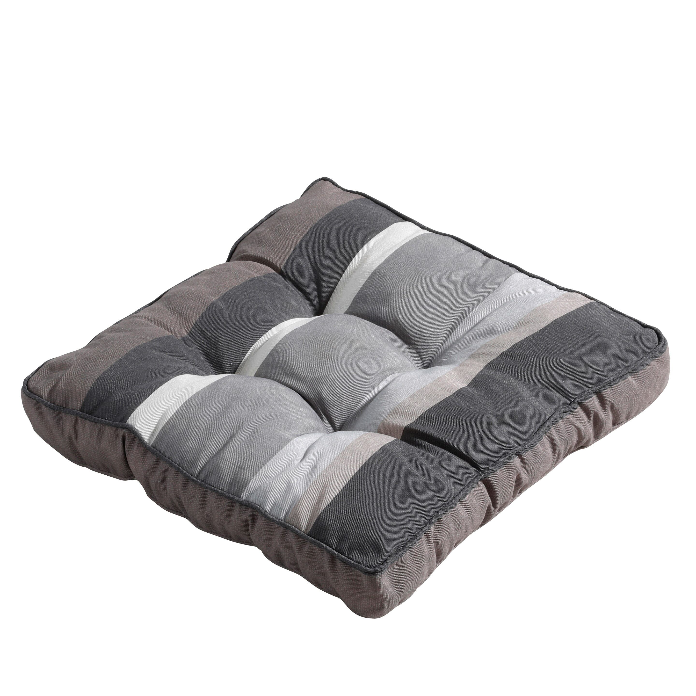 Madison Stripe Grey 47x47 Sitzkissen