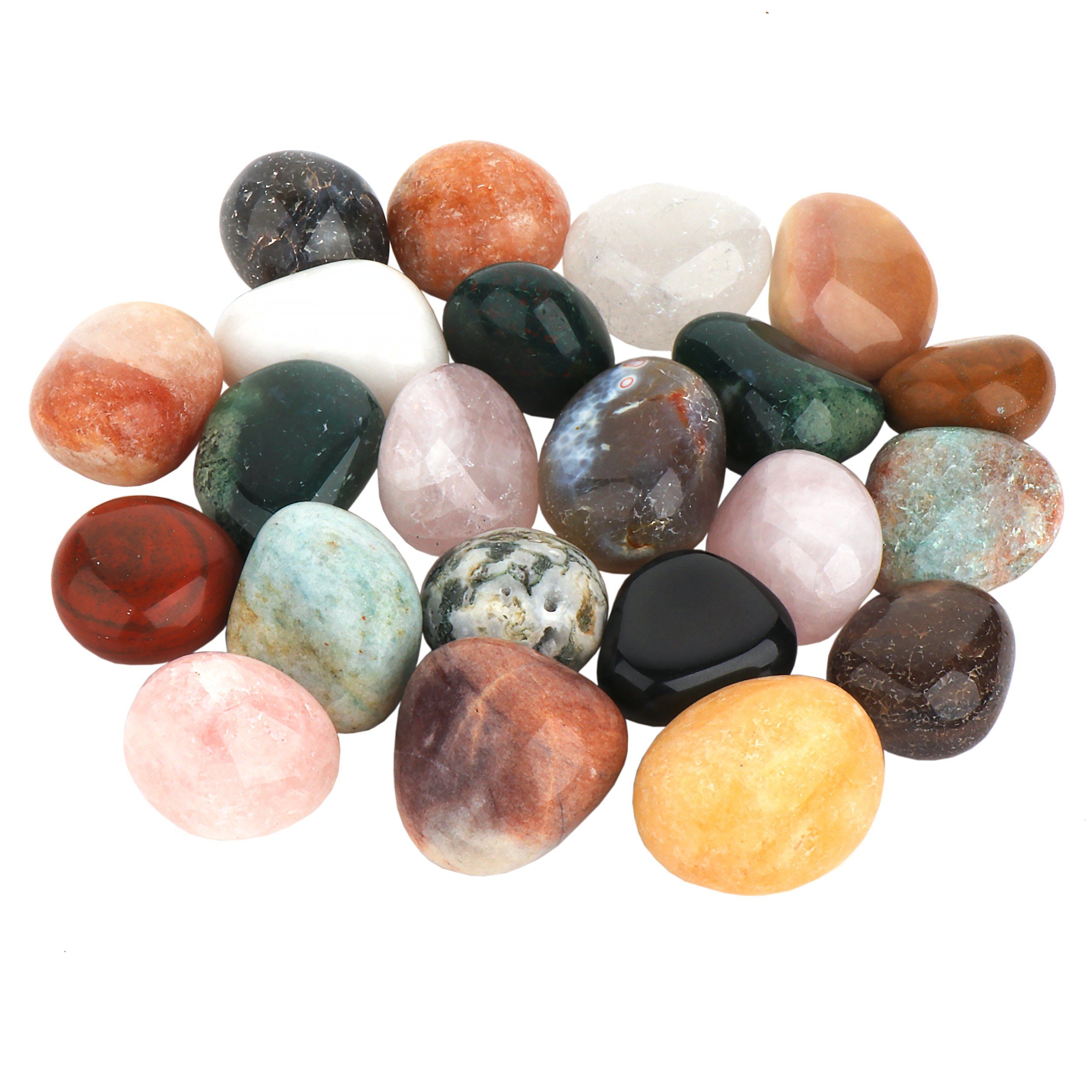 NKlaus Mineralstein 300g Indien Mix Trommelsteine Handschmeichler 35 -