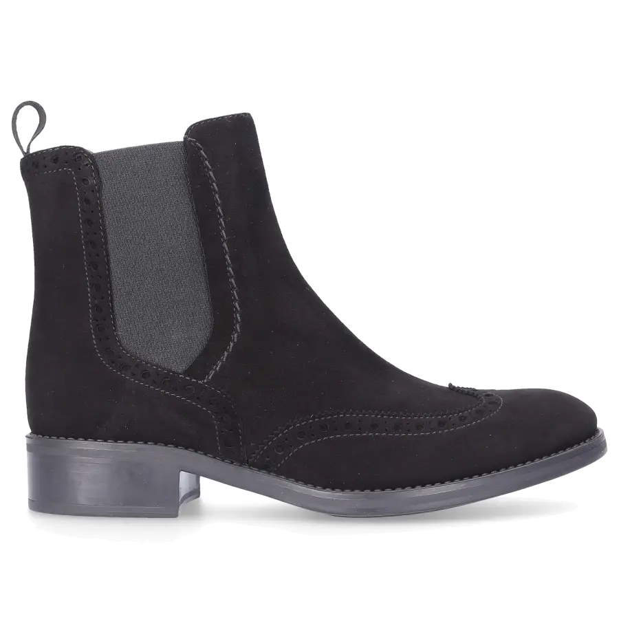 EN AVANT - Chelsea Boots 920-08 Veloursleder - schwarz