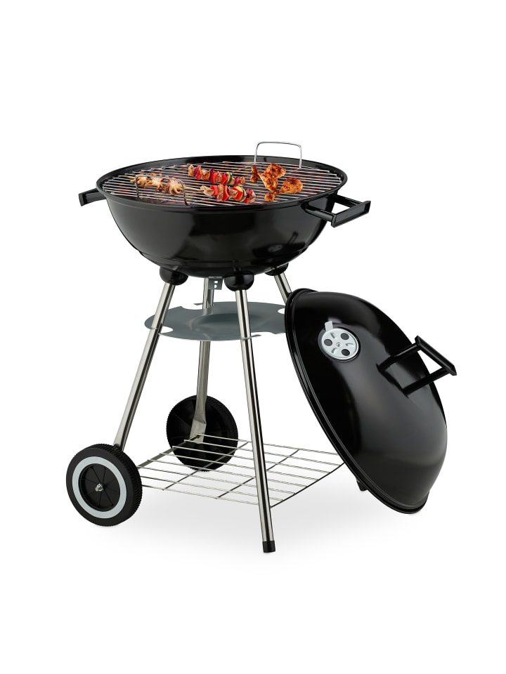 relaxdays Kugelgrill in Schwarz - Ø 44 cm günstig kaufen onesize